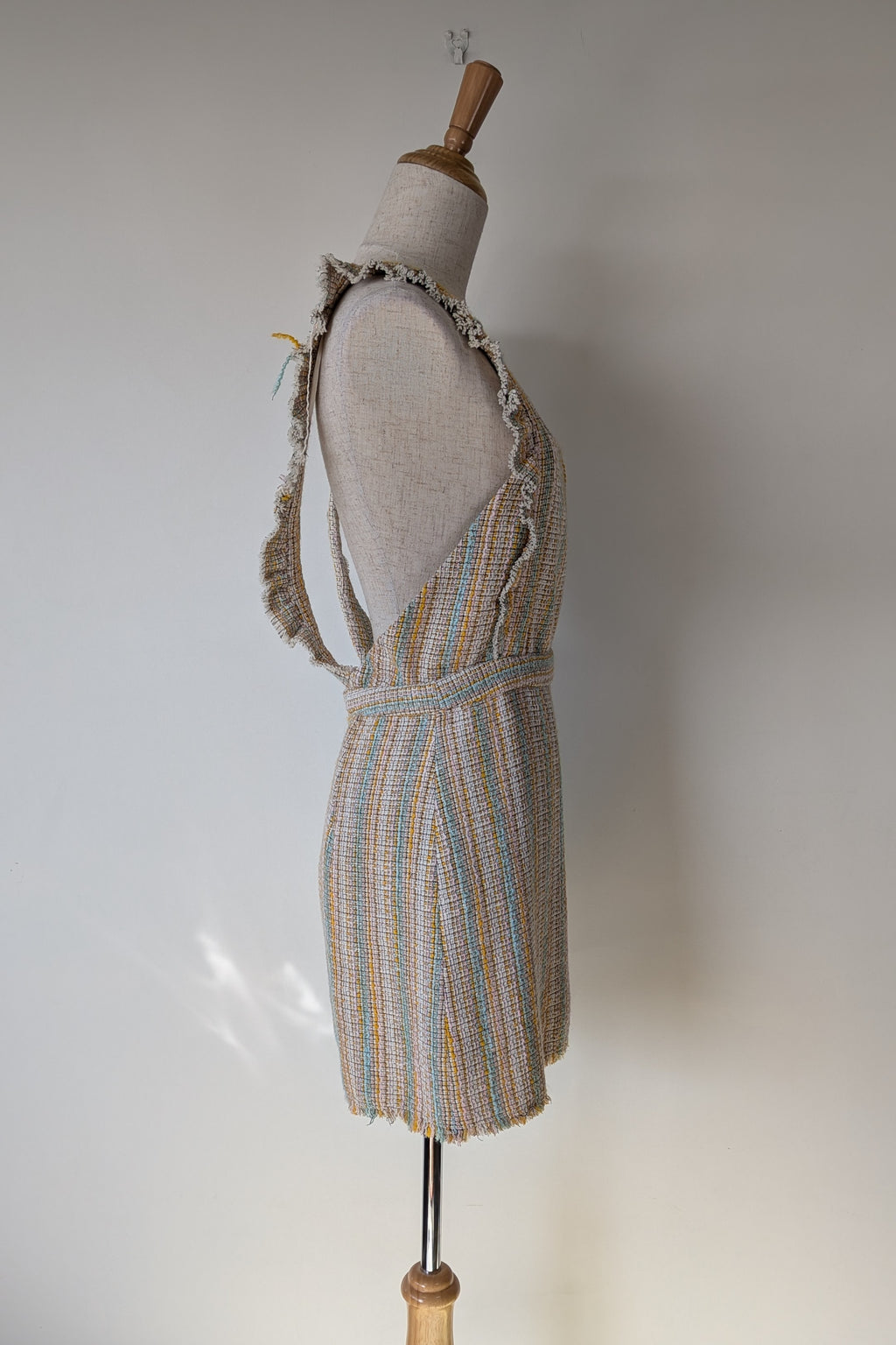 Zara Pastel Tweed Pinafore Mini Dress Size S BNWT RRP $69.95