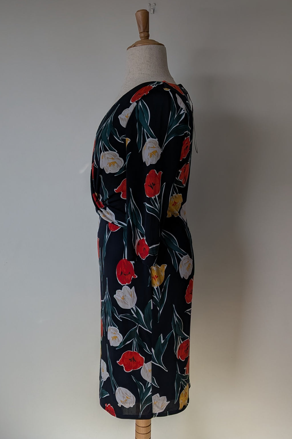 Phase Eight Nicole Printed Dress in Navy Size 16 BNWT RRP $250