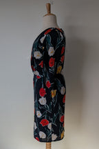 Phase Eight Nicole Printed Dress in Navy Size 16 BNWT RRP $250