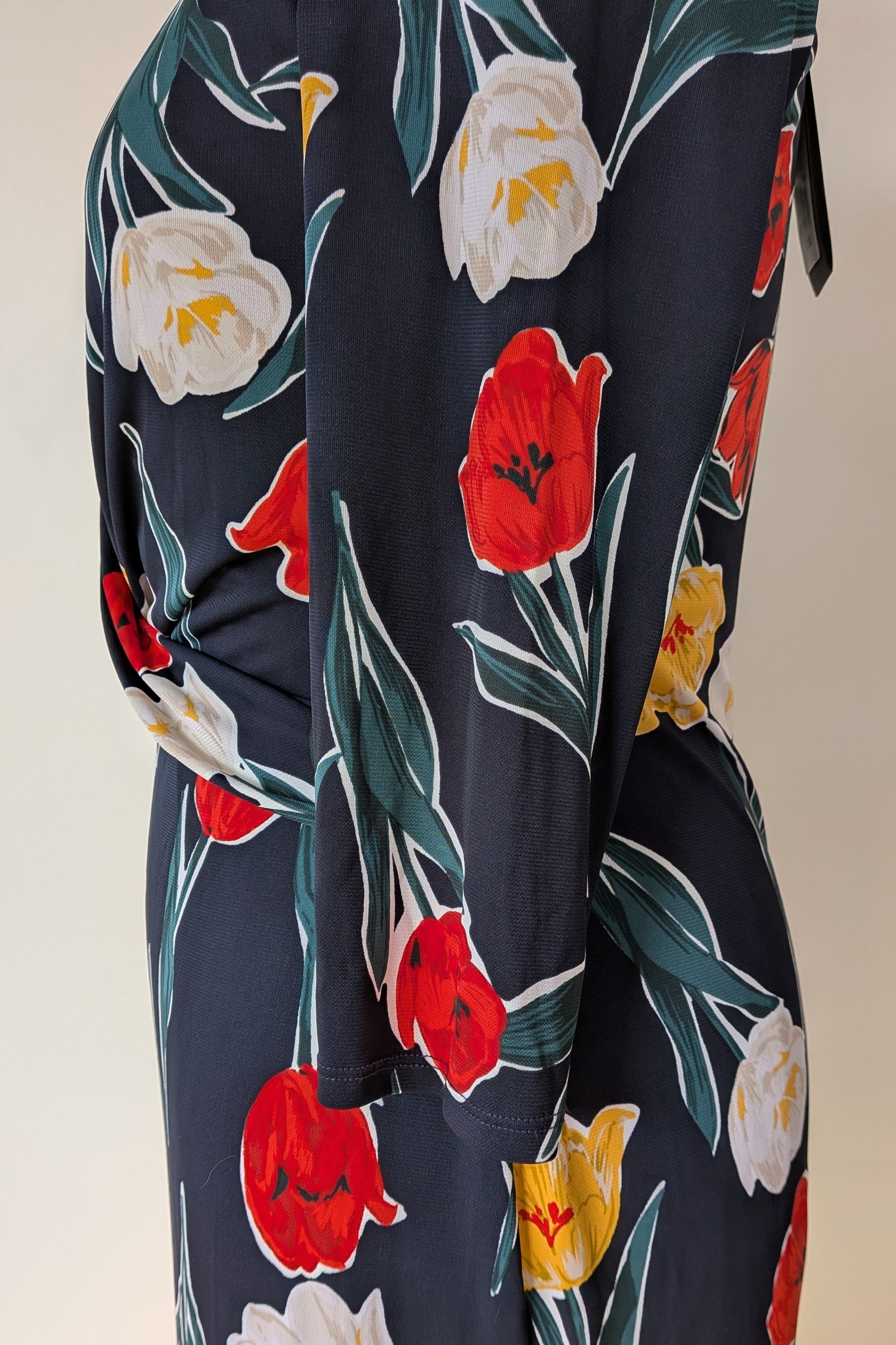 Phase Eight Nicole Printed Dress in Navy Size 16 BNWT RRP $250