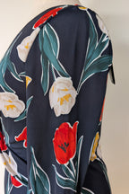 Phase Eight Nicole Printed Dress in Navy Size 16 BNWT RRP $250