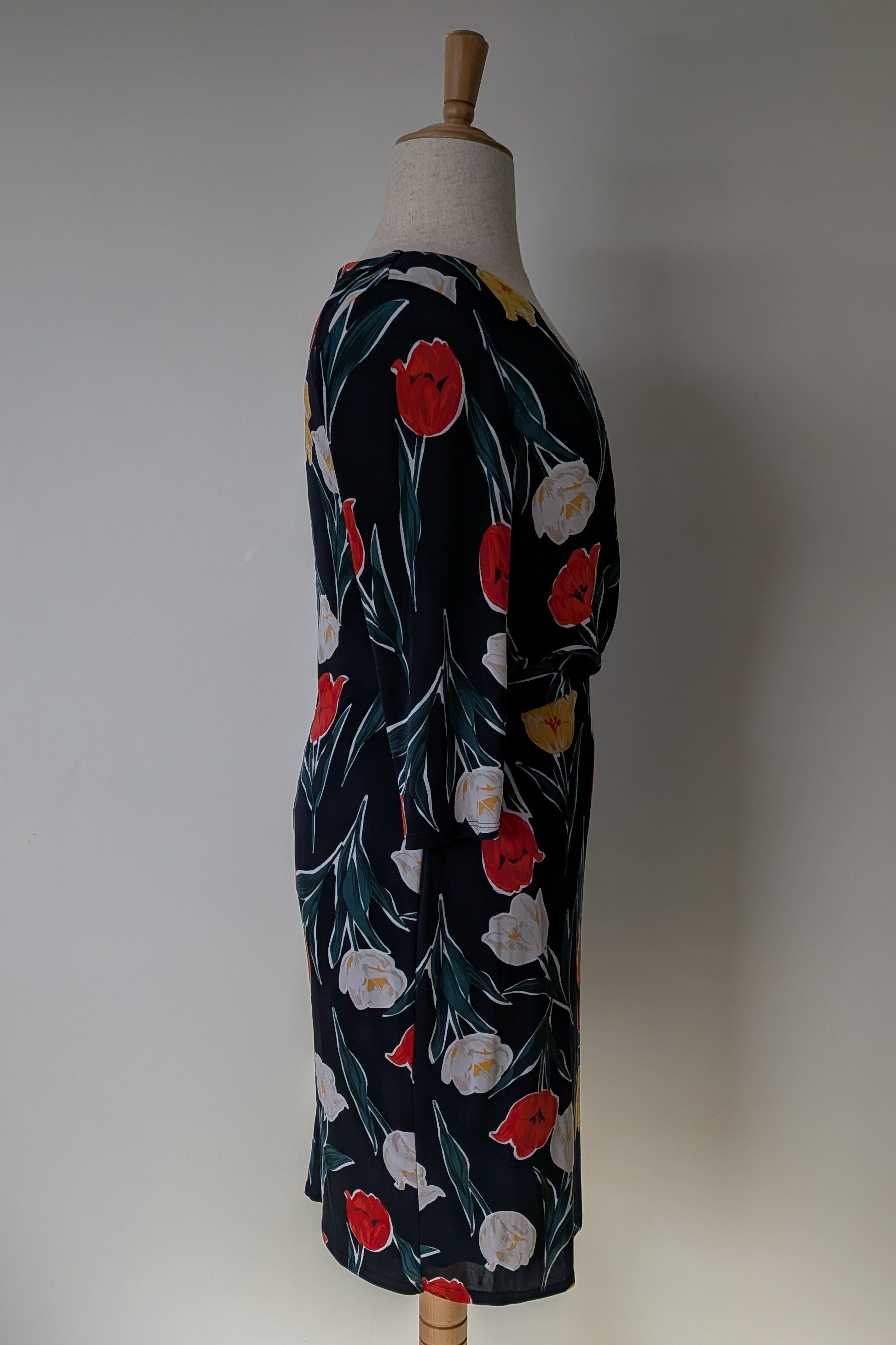 Phase Eight Nicole Printed Dress in Navy Size 16 BNWT RRP $250