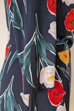 Phase Eight Nicole Printed Dress in Navy Size 16 BNWT RRP $250
