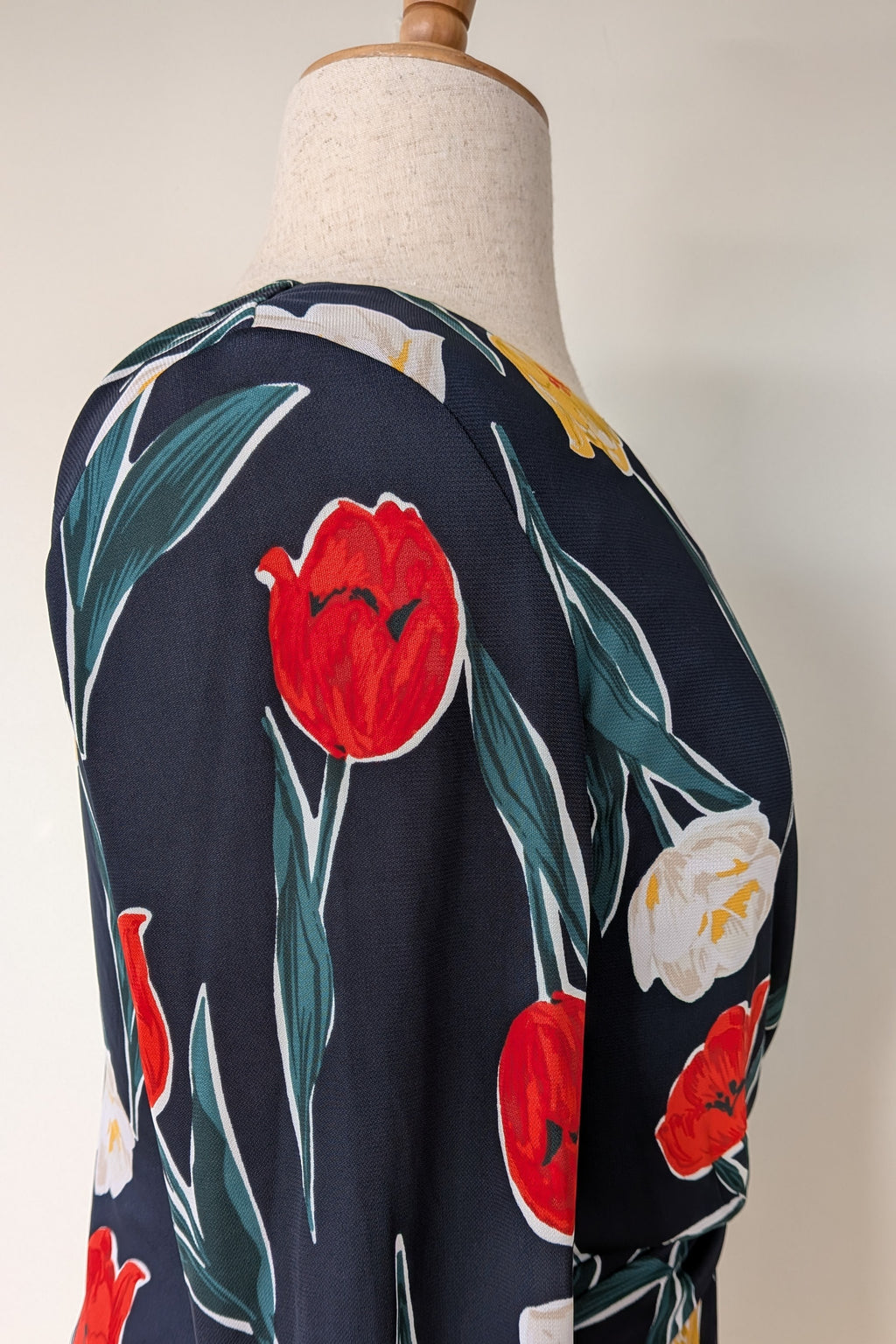 Phase Eight Nicole Printed Dress in Navy Size 16 BNWT RRP $250