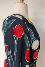 Phase Eight Nicole Printed Dress in Navy Size 16 BNWT RRP $250