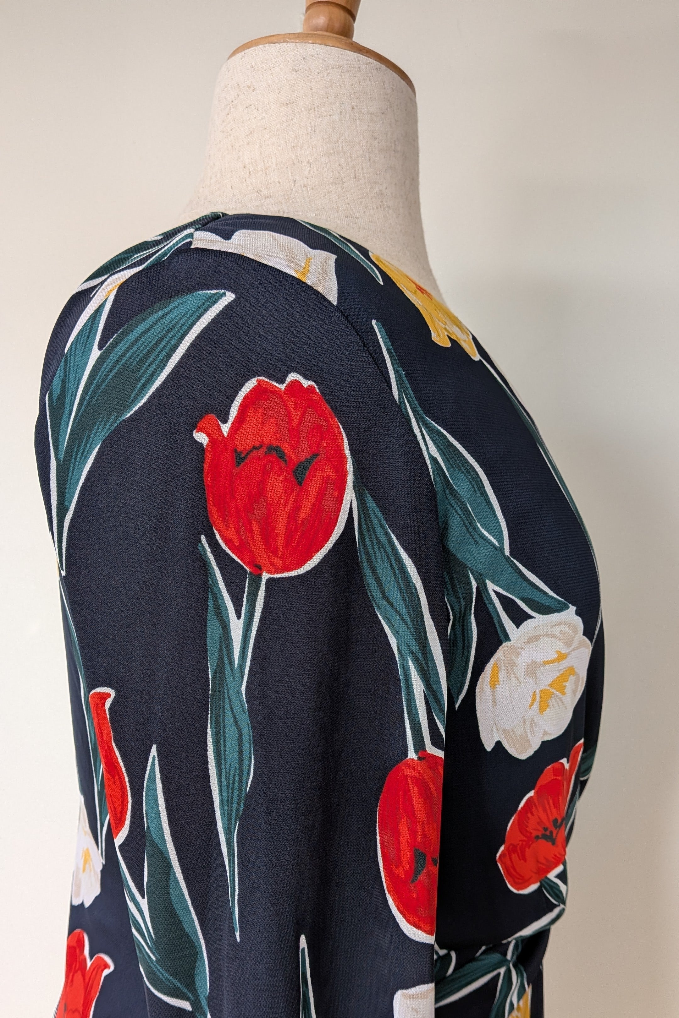 Phase Eight Nicole Printed Dress in Navy Size 16 BNWT RRP $250