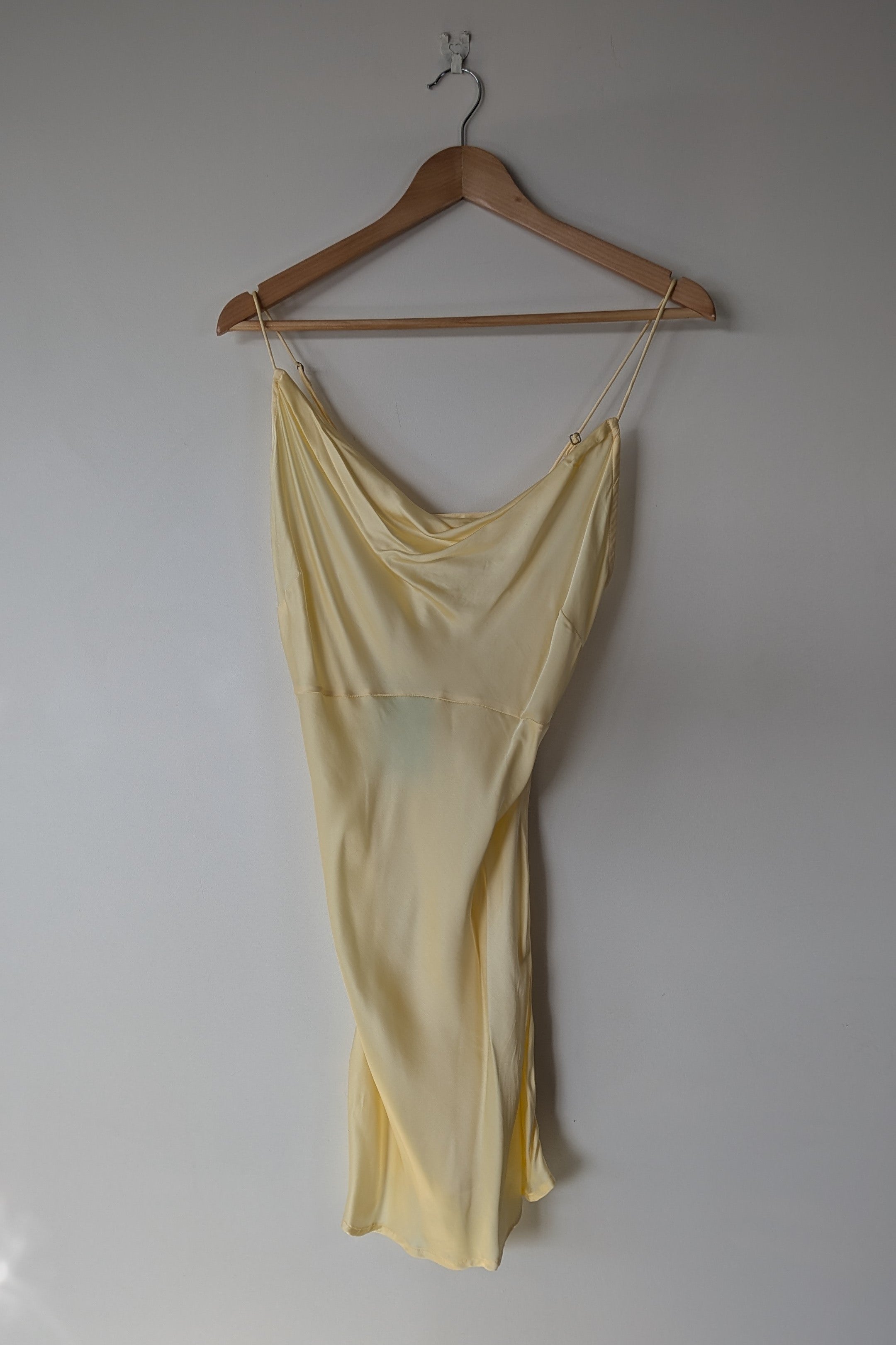 Turquoise Lane The Label Vera Slinky Mini Dress in Lemon Size S BNWT RRP $189