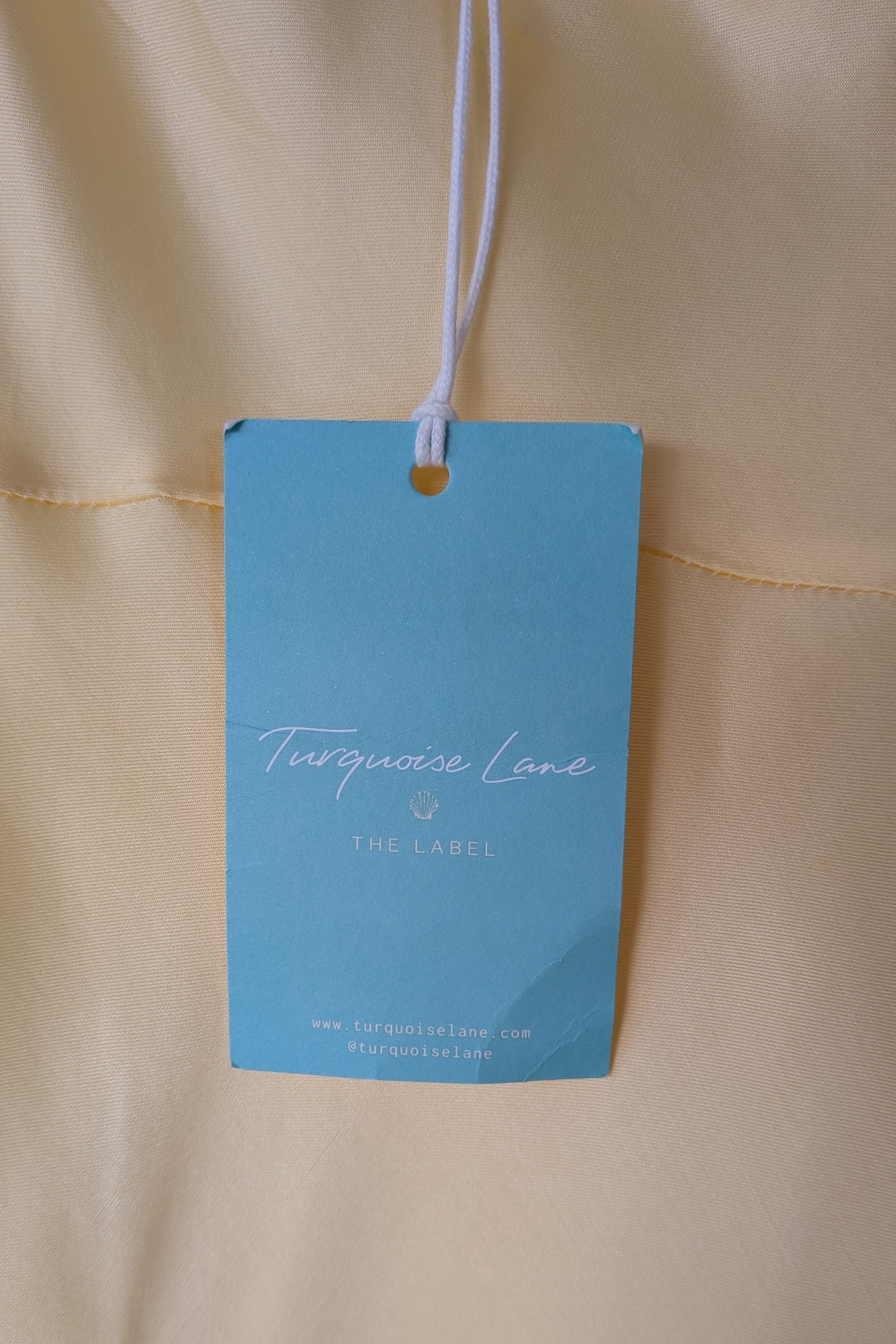 Turquoise Lane The Label Vera Slinky Mini Dress in Lemon Size S BNWT RRP $189