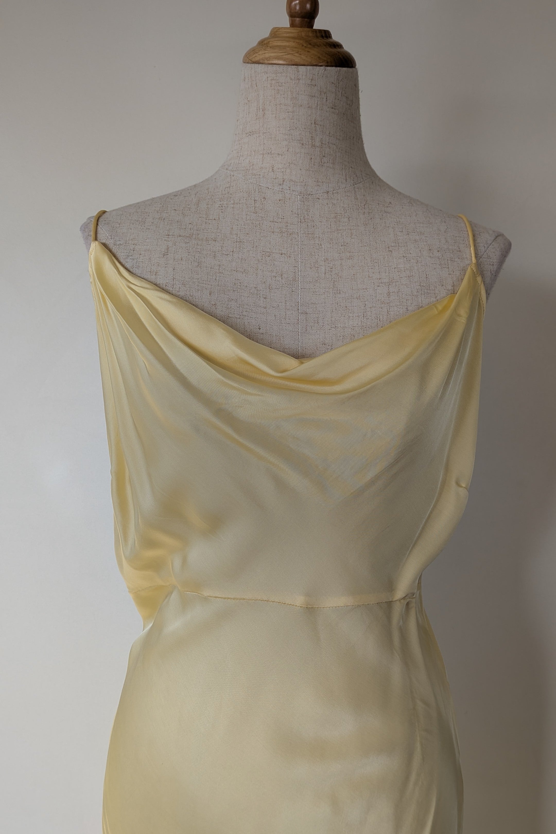 Turquoise Lane The Label Vera Slinky Mini Dress in Lemon Size S Brand New With Tags RRP $189