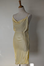 Turquoise Lane The Label Vera Slinky Mini Dress in Lemon Size S BNWT RRP $189