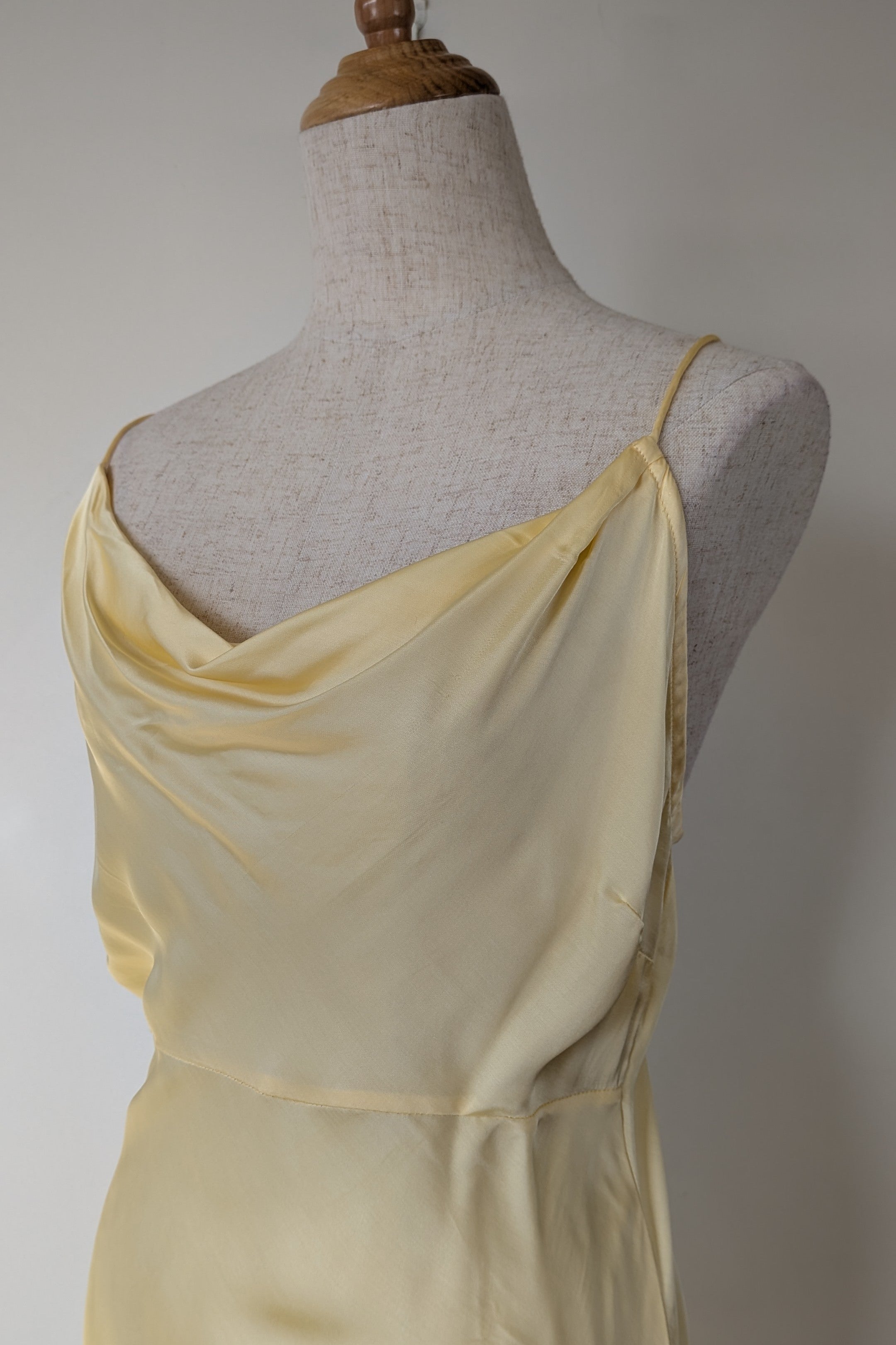 Turquoise Lane The Label Vera Slinky Mini Dress in Lemon Size S BNWT RRP $189