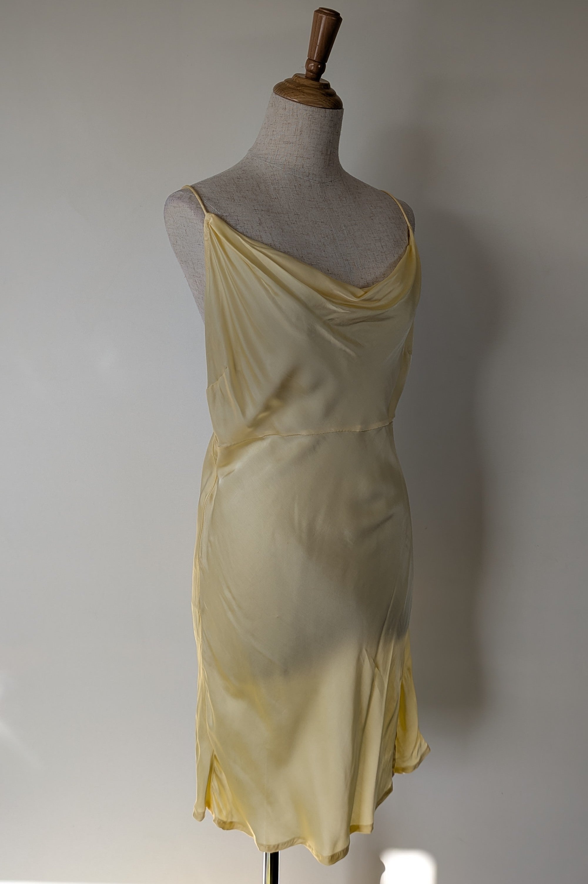 Turquoise Lane The Label Vera Slinky Mini Dress in Lemon Size S BNWT RRP $189
