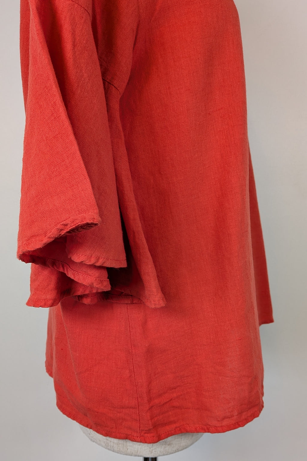 Portobello Australia Coral Linen Cotton Bell Sleeve Shirt Size M