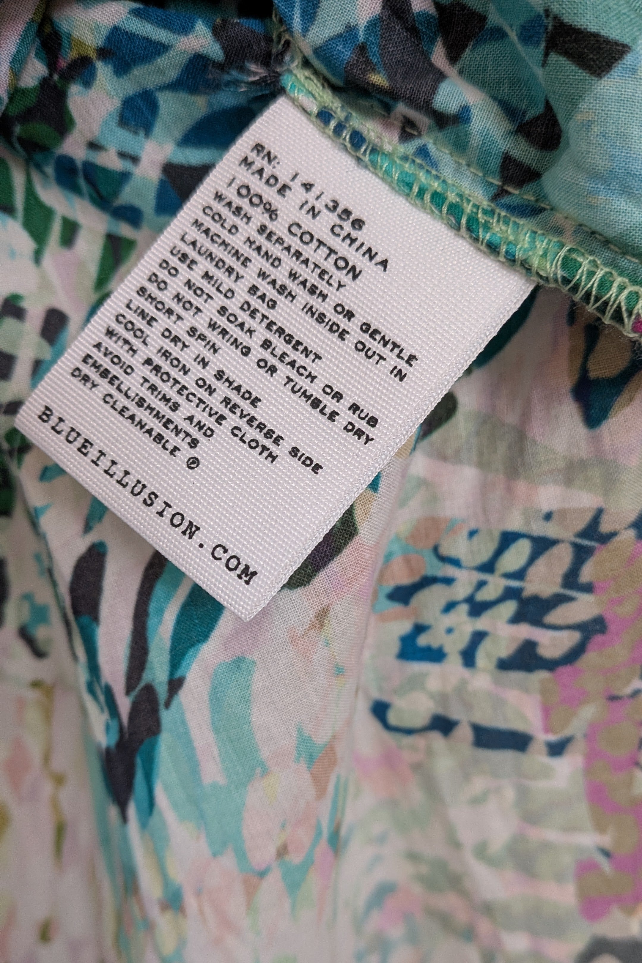Blue Illusion St Jean Print Embellished Cotton Kaftan Size M