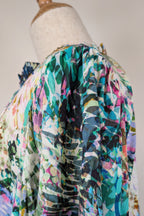 Blue Illusion St Jean Print Embellished Cotton Kaftan Size M