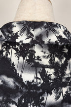 Cue Monochrome Tropical Print Sleeveless Shirt Size 12