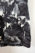 Cue Monochrome Tropical Print Sleeveless Shirt Size 12