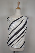 AERE Zali Off Shoulder Top in Shiloh Stripe Size 12 BNWT RRP $90