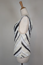 AERE Zali Off Shoulder Top in Shiloh Stripe Size 12 BNWT RRP $90
