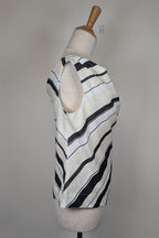 AERE Zali Off Shoulder Top in Shiloh Stripe Size 12 BNWT RRP $90
