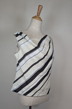 AERE Zali Off Shoulder Top in Shiloh Stripe Size 12 BNWT RRP $90