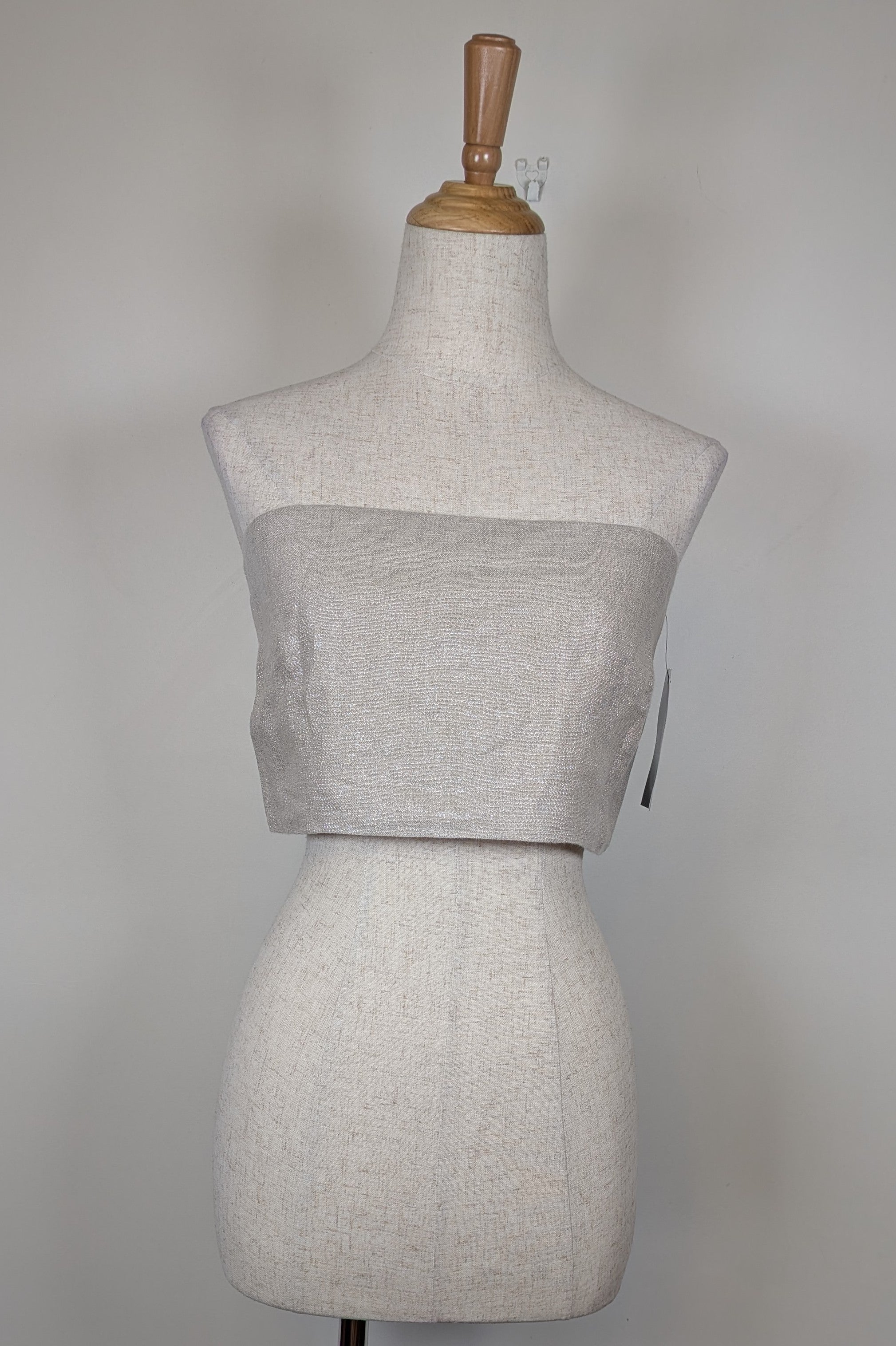Posse Lola Bandeau Top in Natural Sparkle Size M BNWT