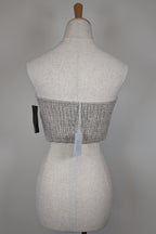 Posse Lola Bandeau Top in Natural Sparkle Size M BNWT