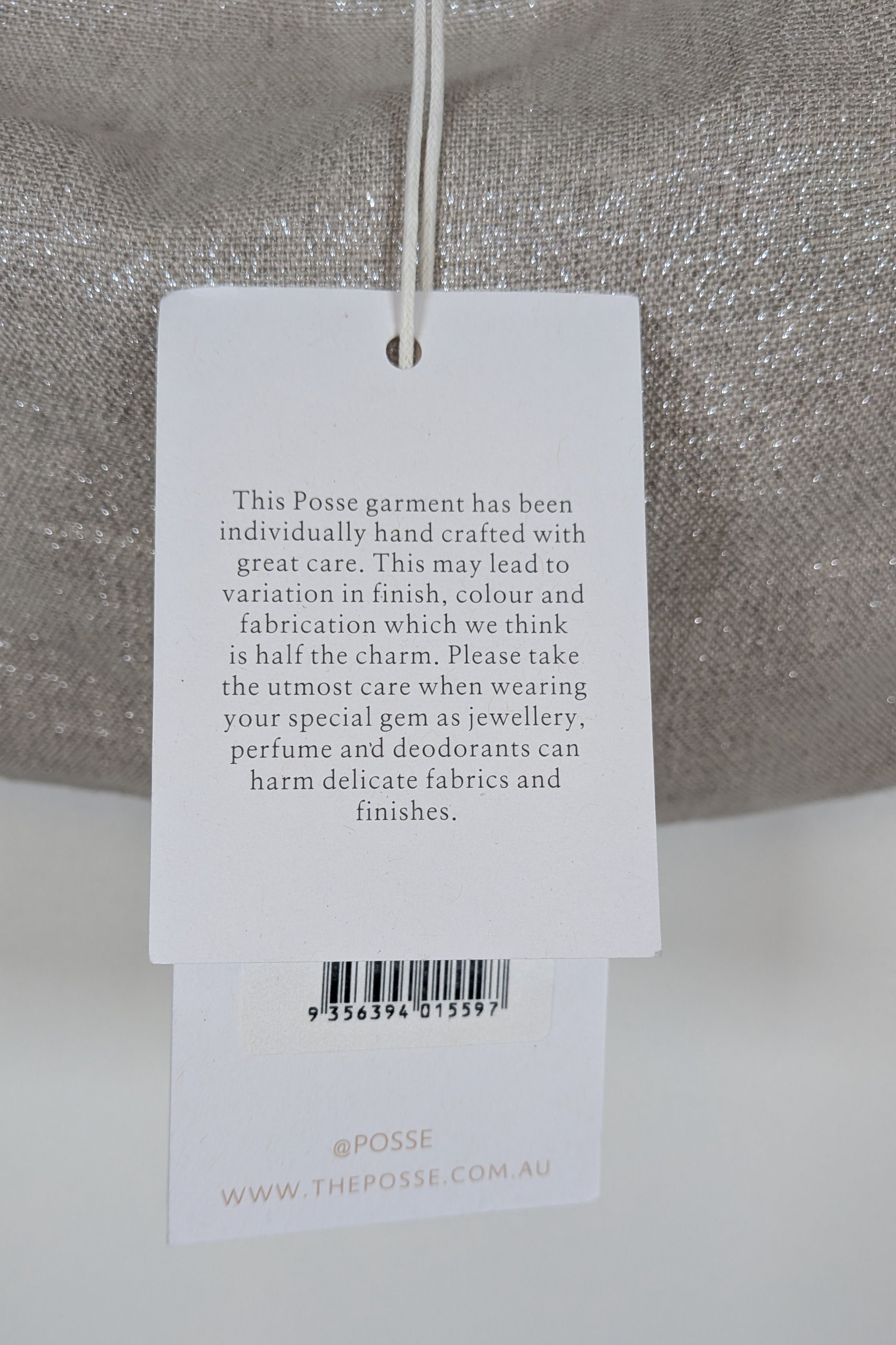 Posse Lola Bandeau Top in Natural Sparkle Size M BNWT