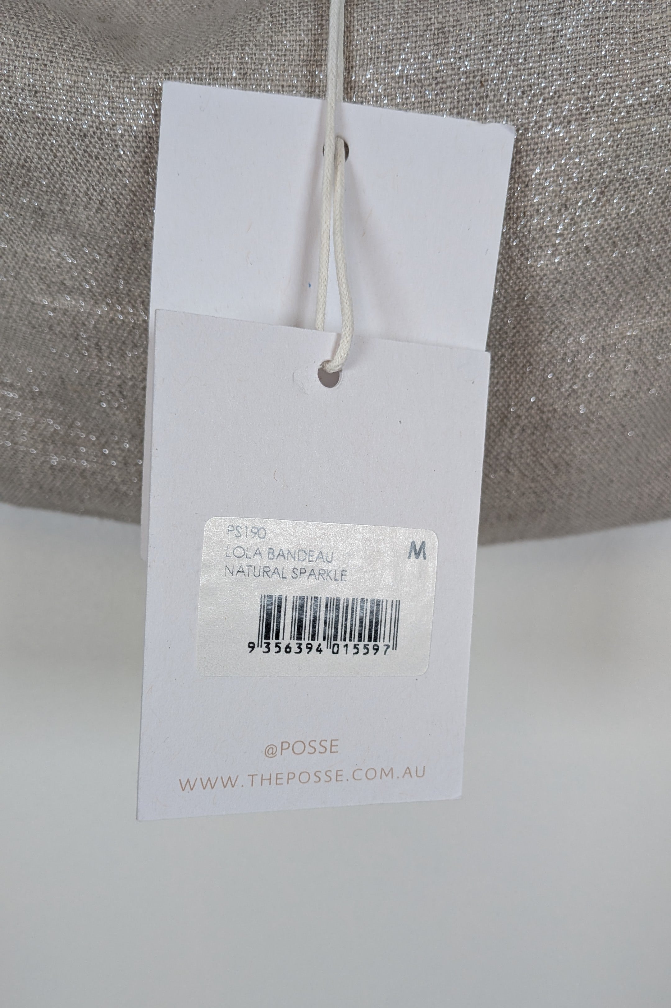 Posse Lola Bandeau Top in Natural Sparkle Size M BNWT