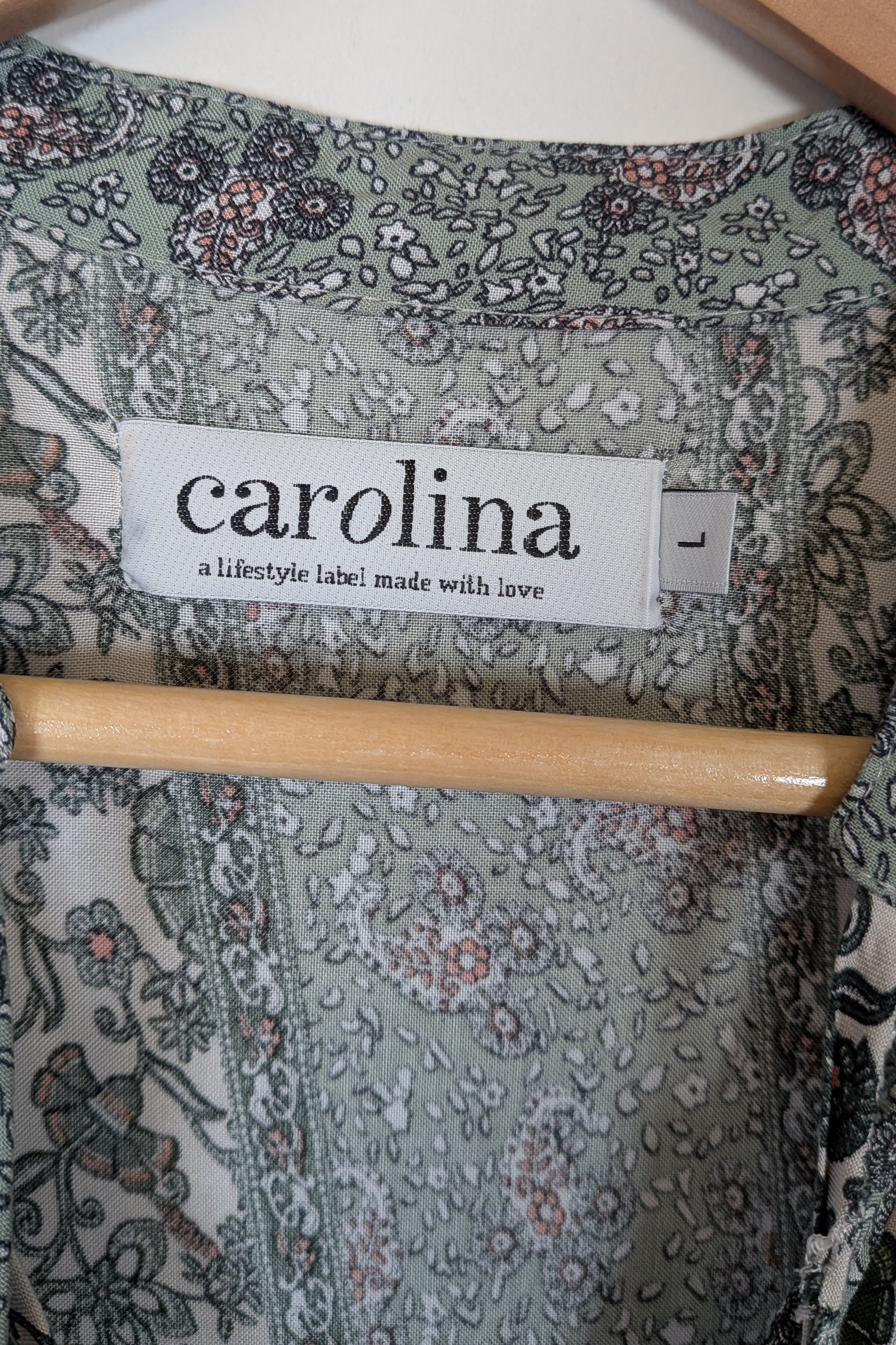 Carolina Lifestyle Label Green Shayla Maxi Dress Size L