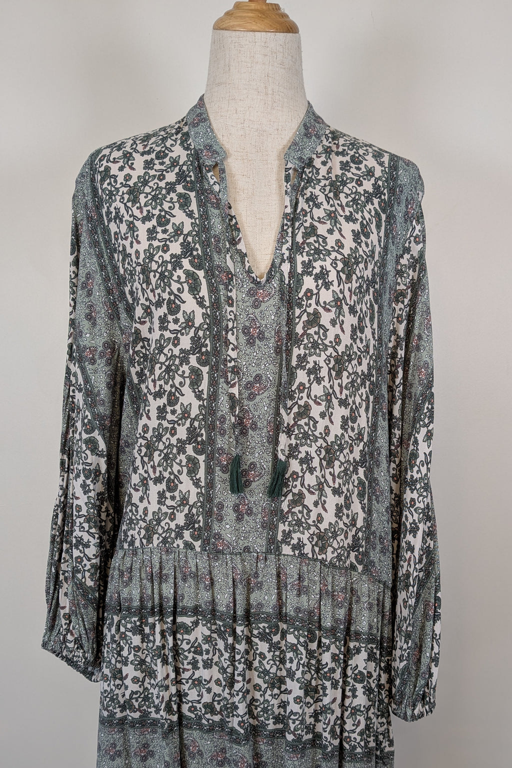 Carolina Lifestyle Label Green Shayla Maxi Dress Size L