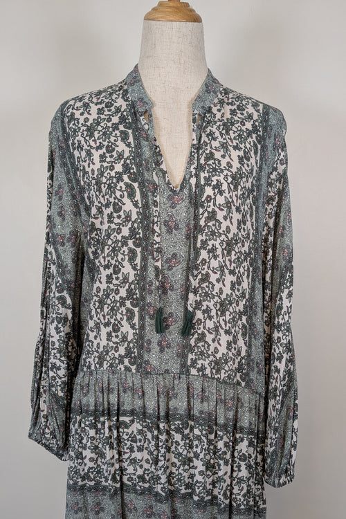 Carolina Lifestyle Label Green Shayla Maxi Dress Size L