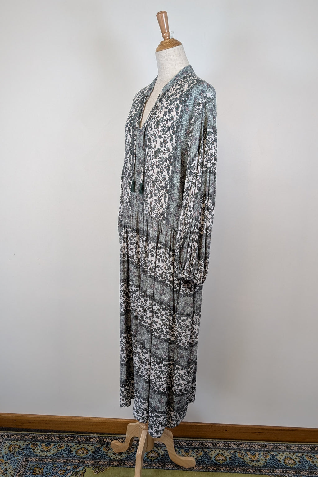 Carolina Lifestyle Label Green Shayla Maxi Dress Size L