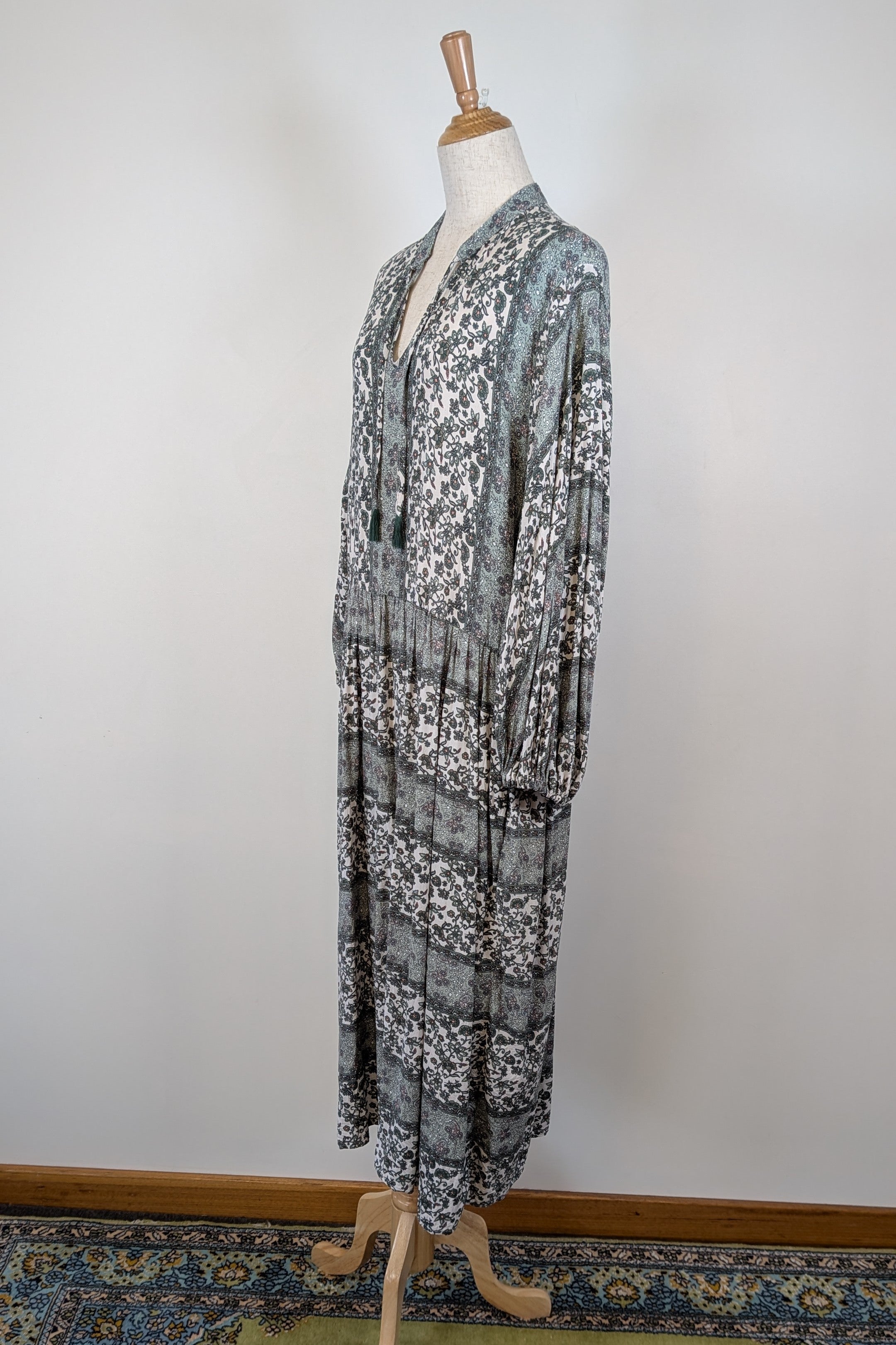 Carolina Lifestyle Label Green Shayla Maxi Dress Size L