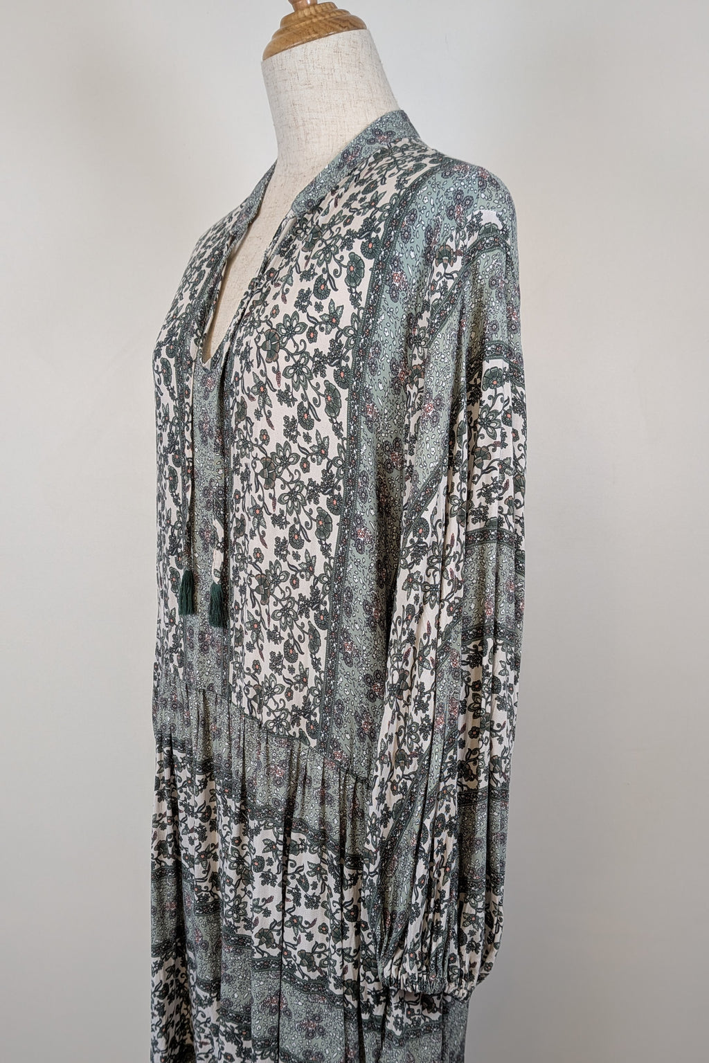 Carolina Lifestyle Label Green Shayla Maxi Dress Size L