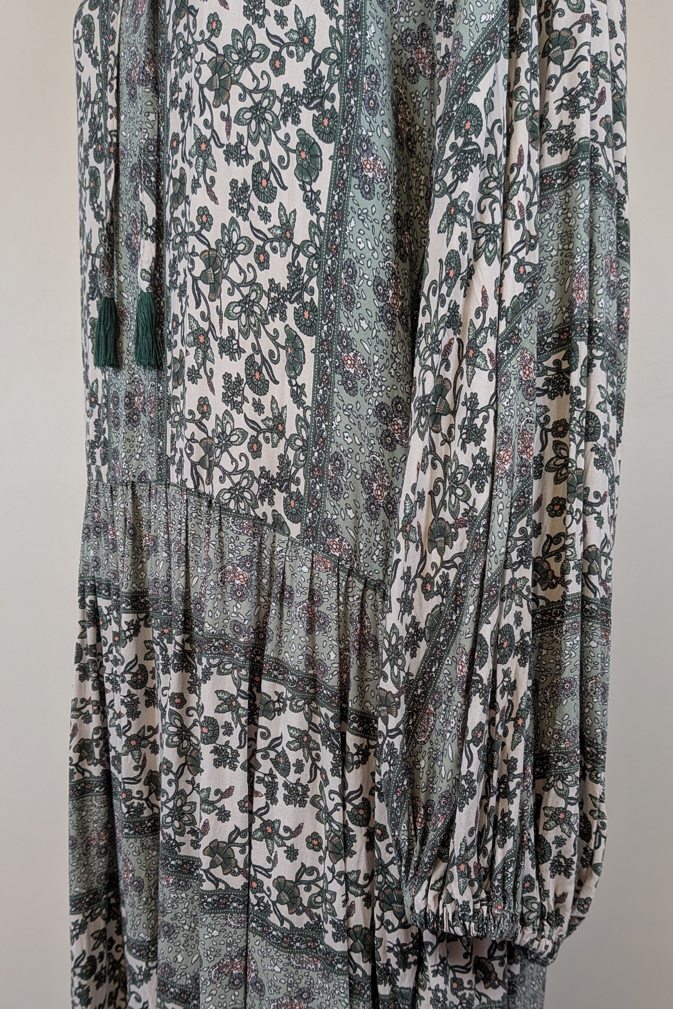 Carolina Lifestyle Label Green Shayla Maxi Dress Size L