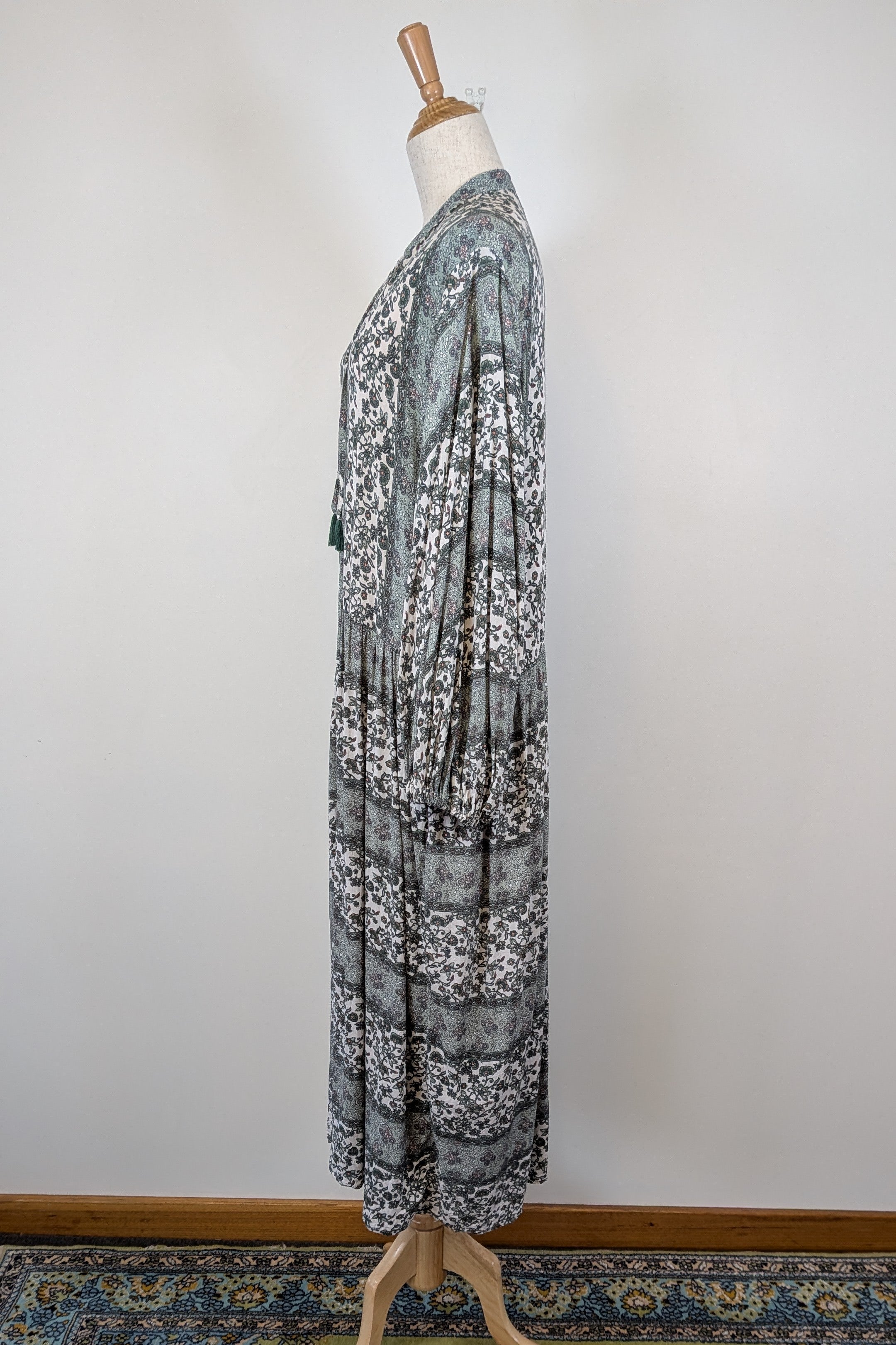 Carolina Lifestyle Label Green Shayla Maxi Dress Size L