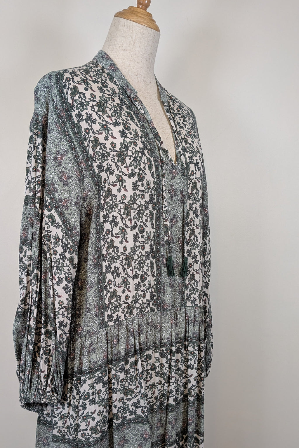 Carolina Lifestyle Label Green Shayla Maxi Dress Size L