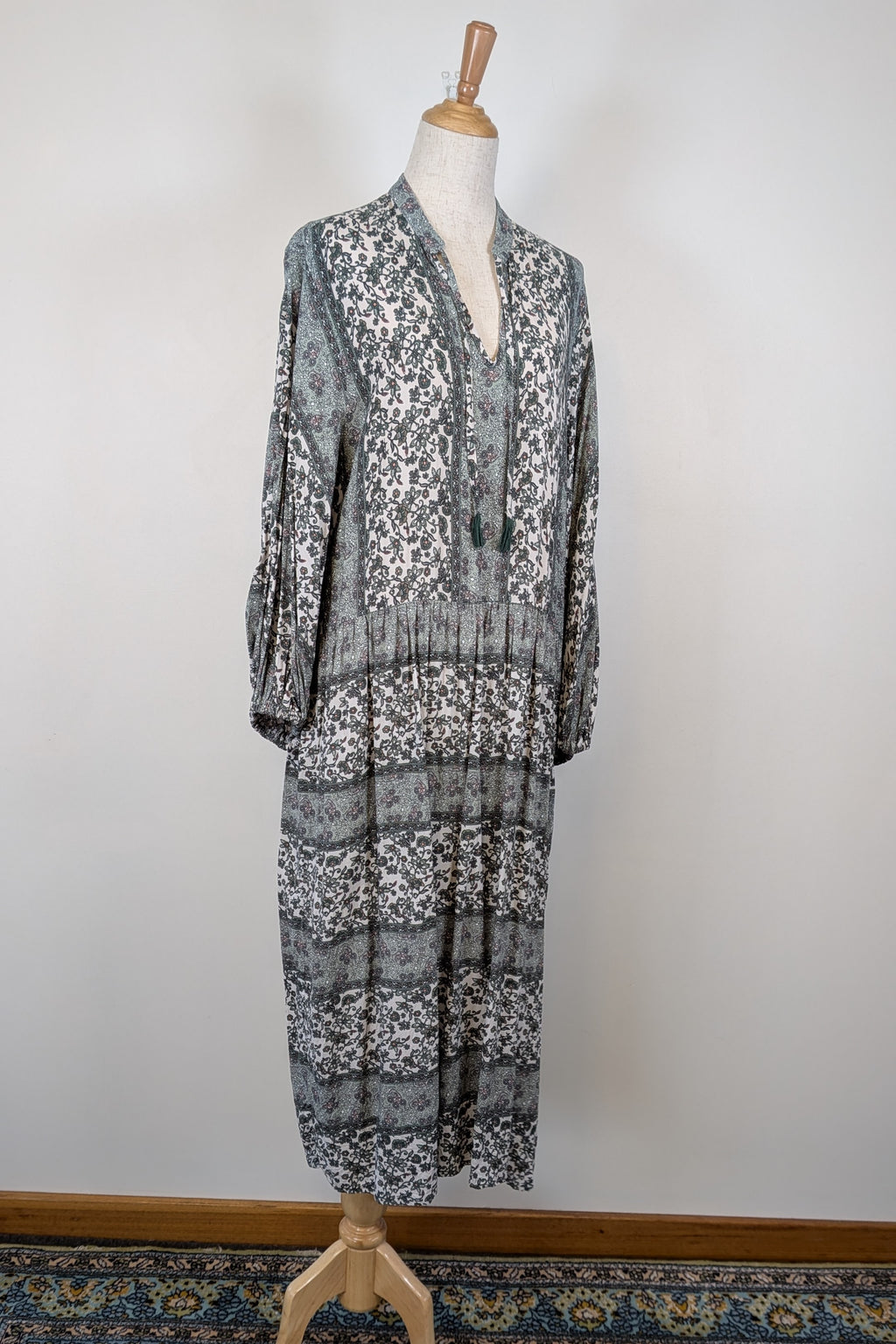 Carolina Lifestyle Label Green Shayla Maxi Dress Size L