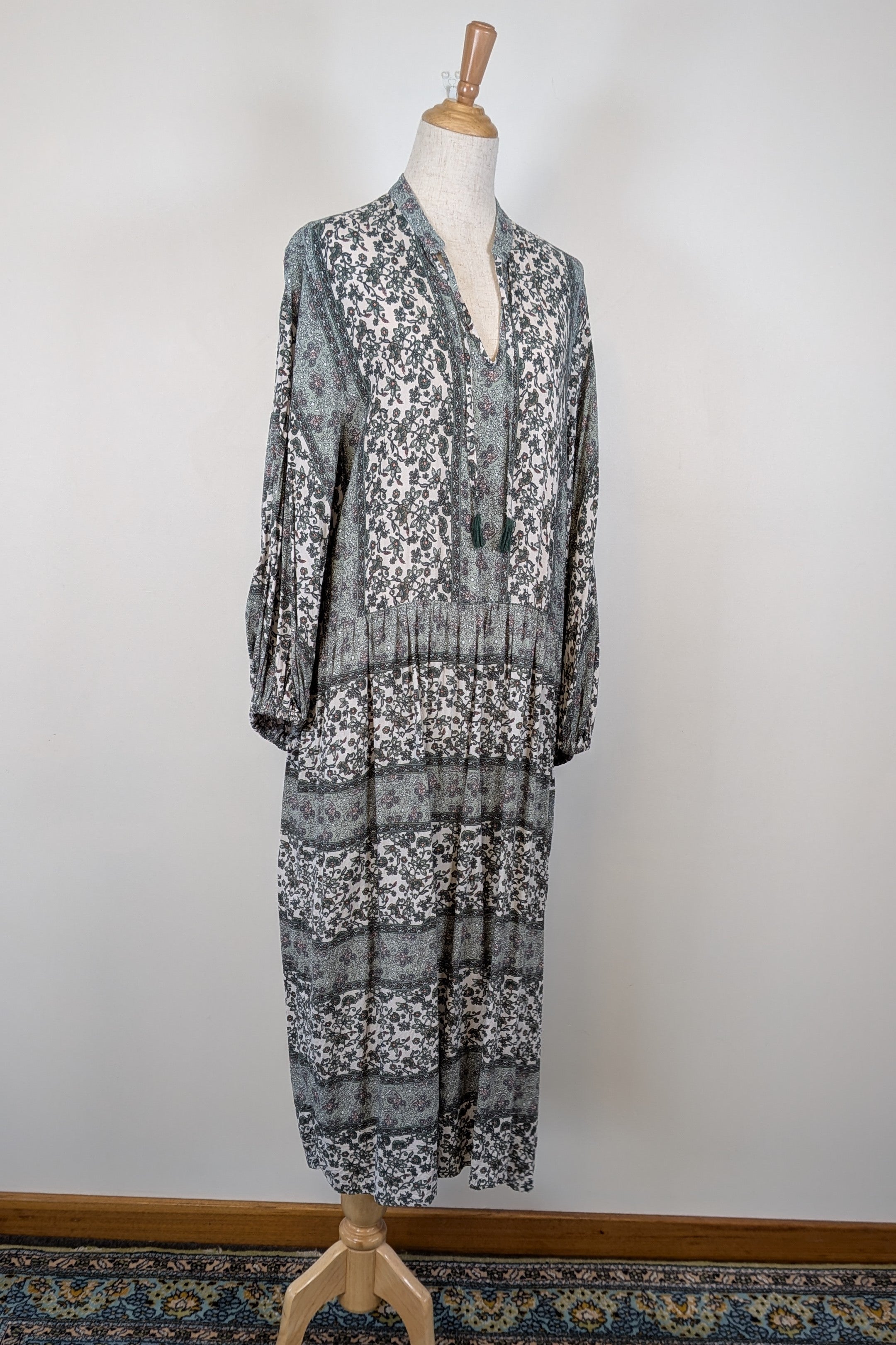 Carolina Lifestyle Label Green Shayla Maxi Dress Size L