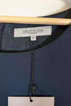 Great Plains London Navy Violet Colourblock Shift Dress Size XL BNWT
