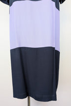Great Plains London Navy Violet Colourblock Shift Dress Size XL BNWT