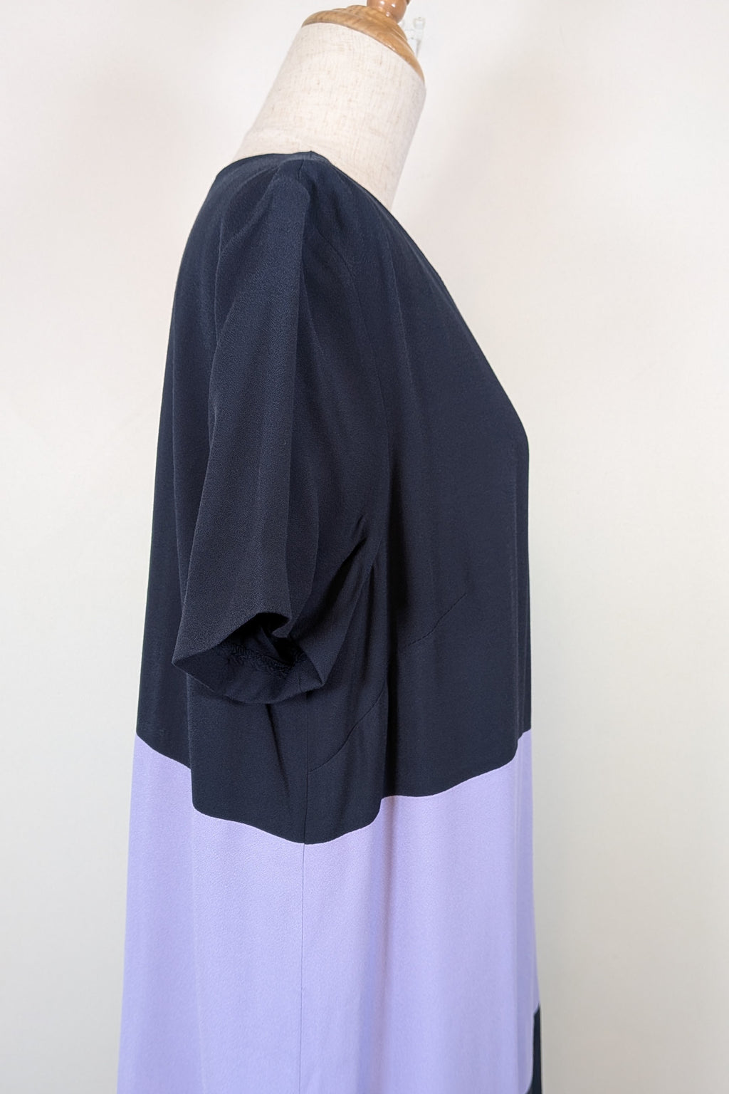 Great Plains London Navy Violet Colourblock Shift Dress Size XL BNWT