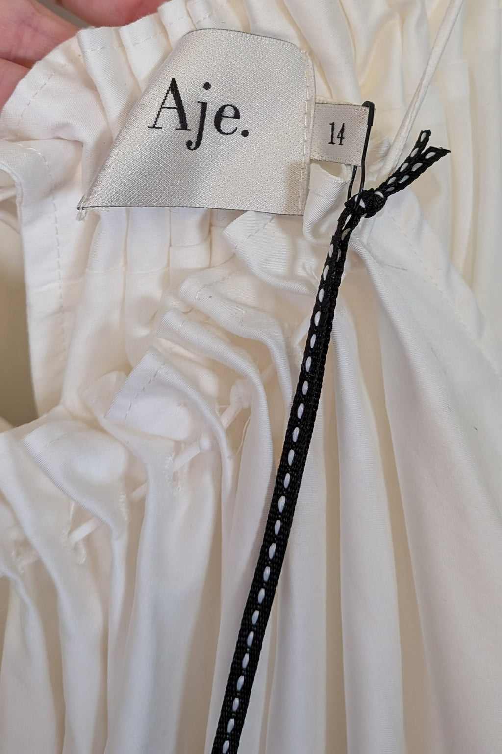 Aje Midsummer Mini Swing Dress in Ivory Size 14 BNWT RRP $295