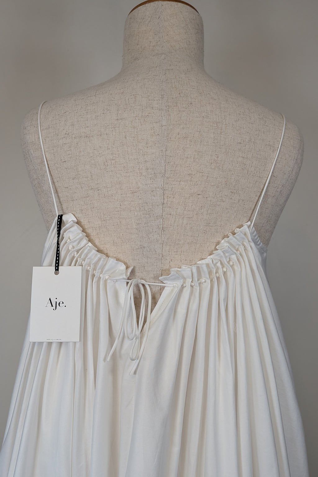 Aje Midsummer Mini Swing Dress in Ivory Size 14 BNWT RRP $295