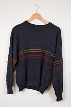 Vintage 90s Sovrano Australia 3D Cable Knit Pure New Wool Jumper Size L