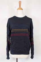 Vintage 90s Sovrano Australia 3D Cable Knit Pure New Wool Jumper Size L