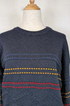 Vintage 90s Sovrano Australia 3D Cable Knit Pure New Wool Jumper Size L