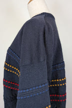 Vintage 90s Sovrano Australia 3D Cable Knit Pure New Wool Jumper Size L