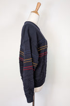 Vintage 90s Sovrano Australia 3D Cable Knit Pure New Wool Jumper Size L